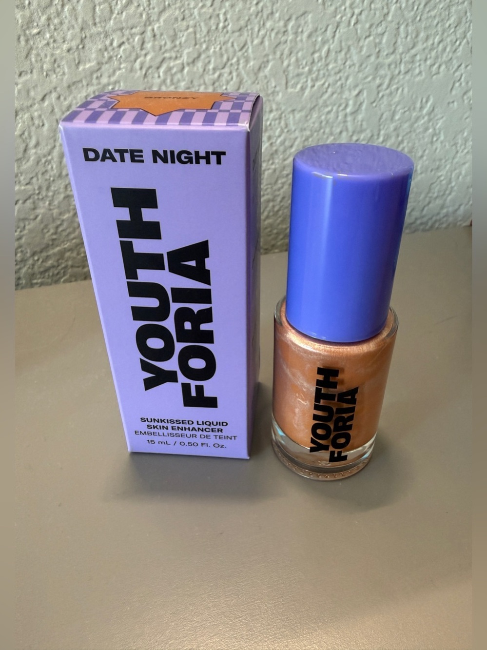 NIB Youthforia Date Night Sunkissed Liquid Skin Enhancer Bronzy 0.5oz Full Size - Picture 3 of 9